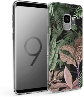 Design voor de Samsung Galaxy S9 hoesje - Jungle - Groen / Roze