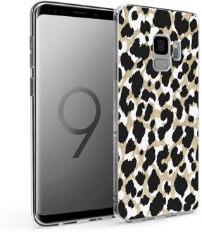 Design voor de Samsung Galaxy S9 hoesje - Luipaard - Goud / Zwart