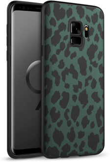 Design voor de Samsung Galaxy S9 hoesje - Luipaard - Groen / Zwart