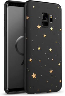 Design voor de Samsung Galaxy S9 hoesje - Sterren - Zwart / Goud