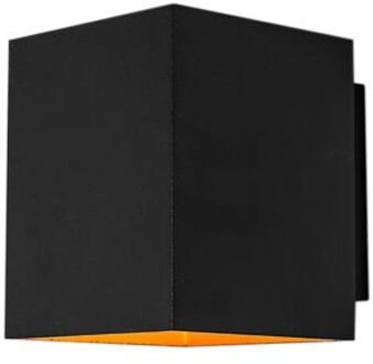 Design wandlamp zwart en goud vierkant - Sola