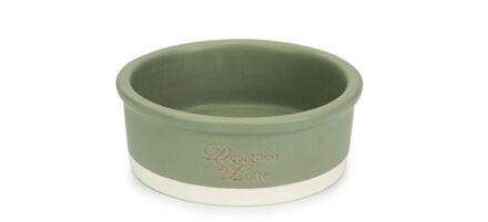 Designed by Lotte Keramiek Joa - Voer en drinkbak - 16x16x6 cm - Grijs