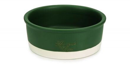 Designed by Lotte Keramiek Joa - Voer en drinkbak - 20x20x6 cm - Groen
