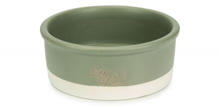 Designed by Lotte Keramiek Joa - Voer en drinkbak - 20x20x7,5 cm - Grijs