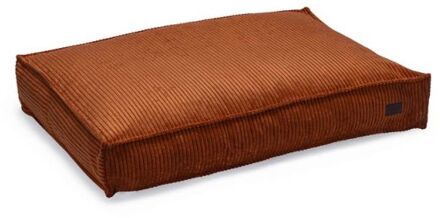Designed by Lotte Ribbed - Hondenkussen - Terracotta - 100x70x15cm - Middel