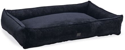 Designed by Lotte Ribbed - Hondenmand - Antraciet - 120x80x23cm - Extra groot