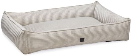 Designed by Lotte Ribbed - Hondenmand - Lichtgrijs - 120x80x23cm - Extra groot