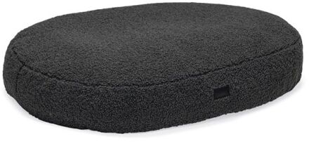 Designed by Lotte Yndis - Hondenkussen - Bouclé - Ovaal - Antraciet - 100x70x15 cm - Groot