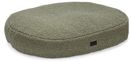 Designed by Lotte Yndis - Hondenkussen - Bouclé - Ovaal - Groen - 100x70x15 cm - Groot