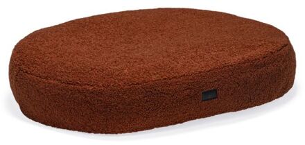 Designed by Lotte Yndis - Hondenkussen - Bouclé - Ovaal - Terracotta - 100x70x15 cm - Groot