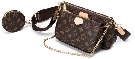 Designer 3-IN-1 Messenger Handbag Tote Leather Floar Crossbody Handbag Tote Clutch New Shoulder Bag Clutch Totes Louis Brand