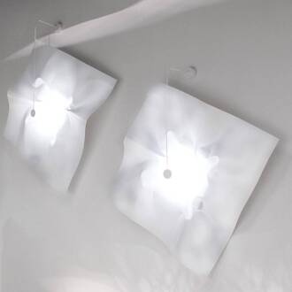 Designer led wandlamp Crash 100 in wit