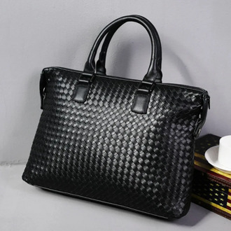 Designer Men's Bag Leather Large Briefcase Hand Woven Luxury Handbags Business Tote Bags for Men High Quality Laptop Handbags