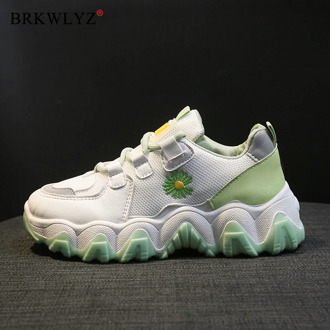 Designers Women Platform Sneakers Ulzzang Fashion Old Dad Shoes Woman Black Tenis Female Mesh Breathable Casual Trainers 2020