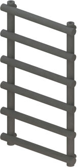 Designradiator BWS Tubi Handdoekrek 85x50 cm Zij-Onderaansluiting Mat Antraciet