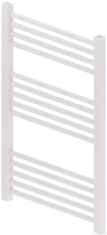 Designradiator BWS Vertico Multirail 80x50 cm Wit Zij-Onderaansluiting