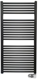 Designradiator Elara 118.5x60cm 700 Watt Elektrisch Mat Zwart