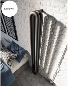 Designradiator Instamat Tubone-V 150x21x22cm Incl. Aansluitset Wit