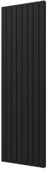 Designradiator Plieger Cavallino Retto Dubbel 1716 Watt Middenaansluiting 200x60,2 cm Donkergrijs Structuur Donker Grijs