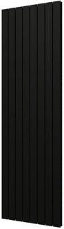 Designradiator Plieger Cavallino Retto Dubbel 1716 Watt Middenaansluiting 200x60,2 cm Mat Zwart