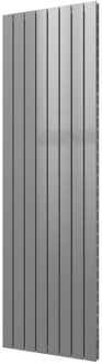 Designradiator Plieger Cavallino Retto Dubbel 1716 Watt Middenaansluiting 200x60,2 cm Zilver Metallic