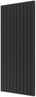 Designradiator Plieger Cavallino Retto Dubbel 1936 Watt Middenaansluiting 180x75,4 cm Black Graphite