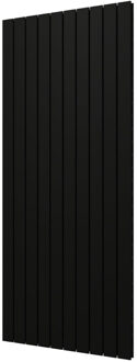 Designradiator Plieger Cavallino Retto Dubbel 1936 Watt Middenaansluiting 180x75,4 cm Mat Zwart