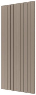 Designradiator Plieger Cavallino Retto Dubbel 1936 Watt Middenaansluiting 180x75,4 cm Zandsteen Zand steen