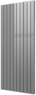 Designradiator Plieger Cavallino Retto Dubbel 1936 Watt Middenaansluiting 180x75,4 cm Zilver Metallic