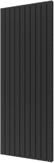 Designradiator Plieger Cavallino Retto Dubbel 2146 Watt Middenaansluiting 200x75,4 cm Black Graphite