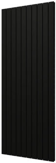 Designradiator Plieger Cavallino Retto Dubbel 2146 Watt Middenaansluiting 200x75,4 cm Zwart