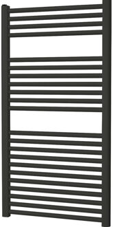 Designradiator Plieger Palermo 111.1x60cm 605 Watt Zwart Grafiet Zijaansluiting