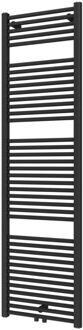 Designradiator Plieger Palmyra 868 Watt Midden- of Zijaansluiting 177,5x50 cm Black Graphite