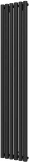 Designradiator Plieger Trento 814 Watt Middenaansluiting 180x35 cm Black Graphite