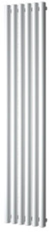 Designradiator Plieger Trento 814 Watt Middenaansluiting 180x35 cm Zilver Metallic