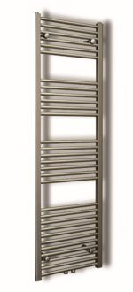 Designradiator Sanicare RVS Look Inclusief Ophanging Midden Aansluiting Recht 160x60 cm Sanicare