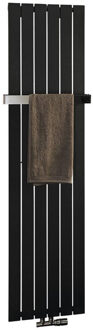 Designradiator Sapho Colonna Recht Middenaansluiting 45x180 cm 910W Antraciet