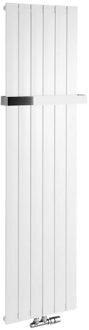 Designradiator Sapho Colonna Recht Middenaansluiting 45x180 cm 910W Wit