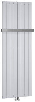 Designradiator Sapho Colonna Recht Middenaansluiting 60.2x180 cm 1205W Zilver