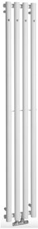 Designradiator Sapho Pilon Recht 27x180 cm 660W incl. 4 Haken Wit Mat Wit