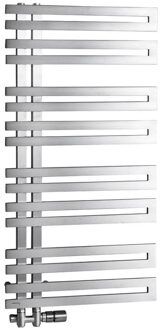 Designradiator Sapho Volga Recht 50x97.6 cm 265W Geborsteld RVS