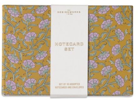 Designworks ink kaarten set - vintage bloemen