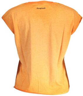 Desigual Aarde Graphic Relaxed Fit T-shirt Oranje