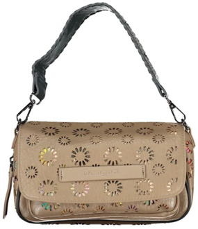 Desigual Beige Handtas met Afneembare Schouderband Desigual , Beige , Dames - ONE Size