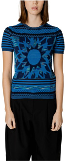Desigual Blauwe Sun Sweater voor dames Desigual , Multicolor , Dames - Xl,L,M,S,Xs