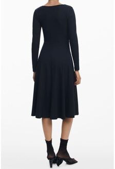 Desigual Bloemenprint A-lijn jurk Zwart - M