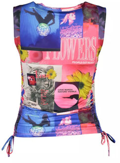 Desigual Collage Print Mouwloze Top - maat L Lichtroze