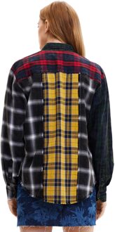 Desigual Dames Multi Patchwork Shirt Veelkleurig
