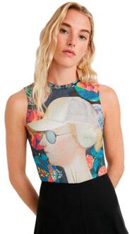Desigual Dames Onderhemd Zwart 343606 - maat
