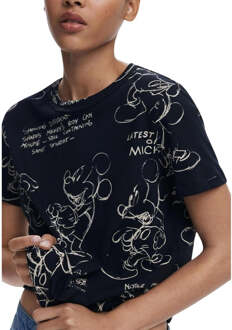 Desigual Dames T-Shirt - maat S Zwart